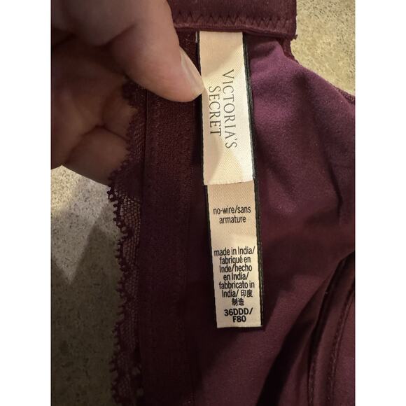 Victoria's Secret Body by Victoria wireless nursing bra deep purple,Size 36DDD - Picture 6 of 8